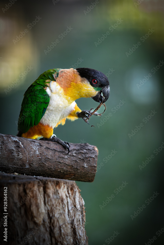 The black-headed parrot (Pionites melanocephalus ; sometimes incorrectly Pionites melanocephala) is a species of bird in subfamily Arinae of the family Psittacidae, the African and New World parrots.