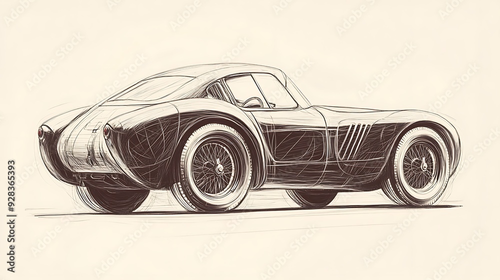 Naklejka premium Modern Luxury Colored Car Race Design Concept Wallpaper Background 3d Rendering Generative Ai