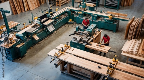 A large woodworking workshop photo