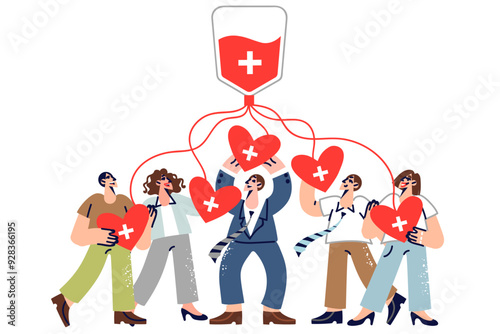 People celebrate donor day by donating blood and plasma to help patients in need of transfusions