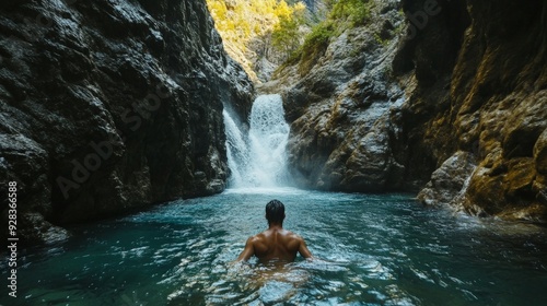 Imagine a swim in a river gorge, the steep walls and flowing water creating a dramatic landscape.