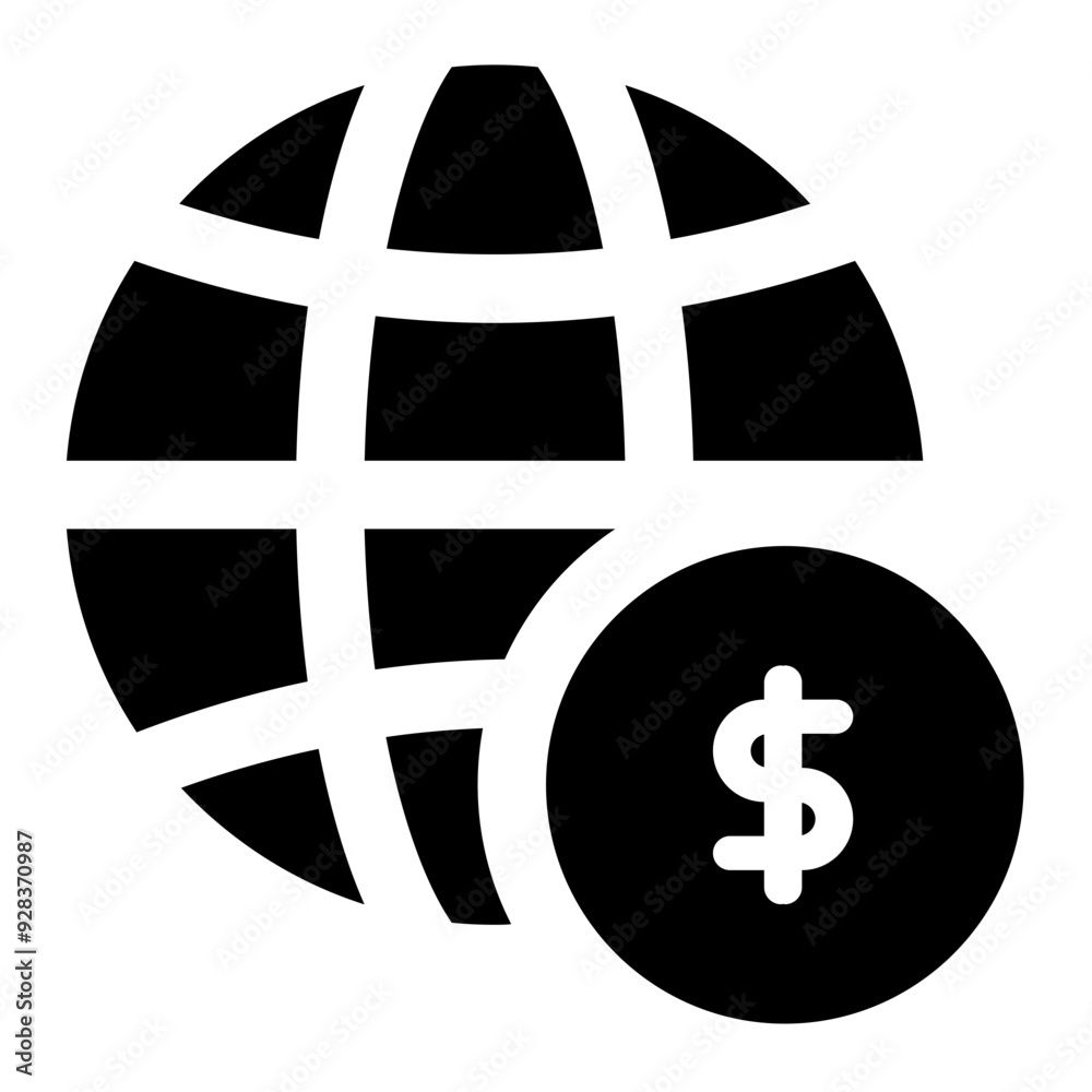global finance icon for illustration global finance icon for illustration