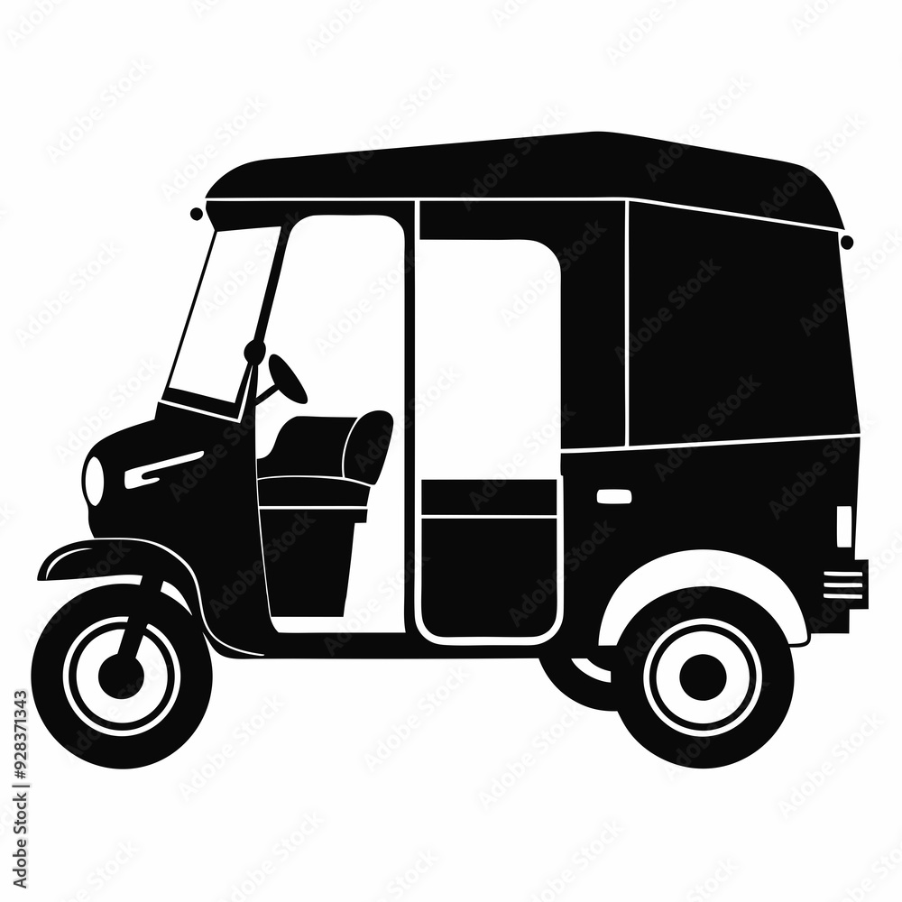 Auto Rickshaw Black silhouette Auto Rickshaw Black silhouette