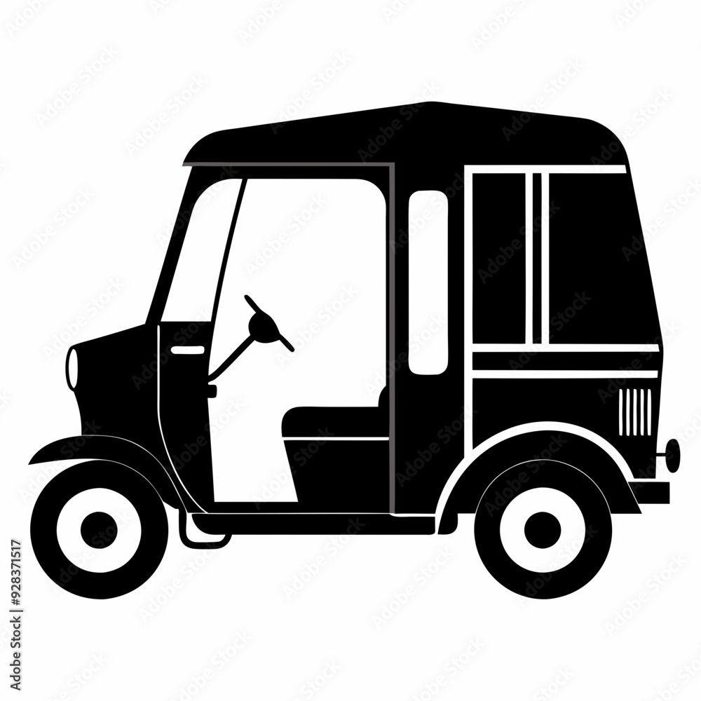 Auto Rickshaw Black silhouette Auto Rickshaw Black silhouette