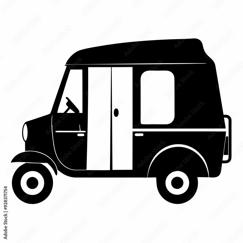 Auto Rickshaw Black silhouette Auto Rickshaw Black silhouette