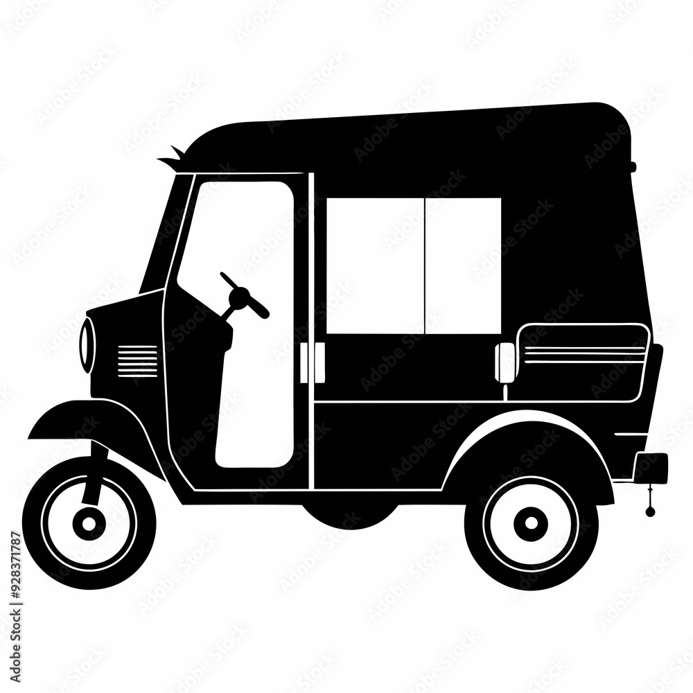 Auto Rickshaw Black silhouette Auto Rickshaw Black silhouette