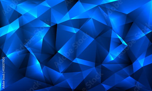 shiny blue diamond texture blue polygon pattern background