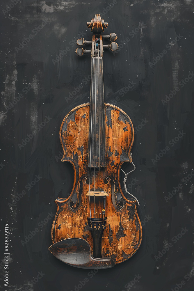 Naklejka premium violin Generative AI