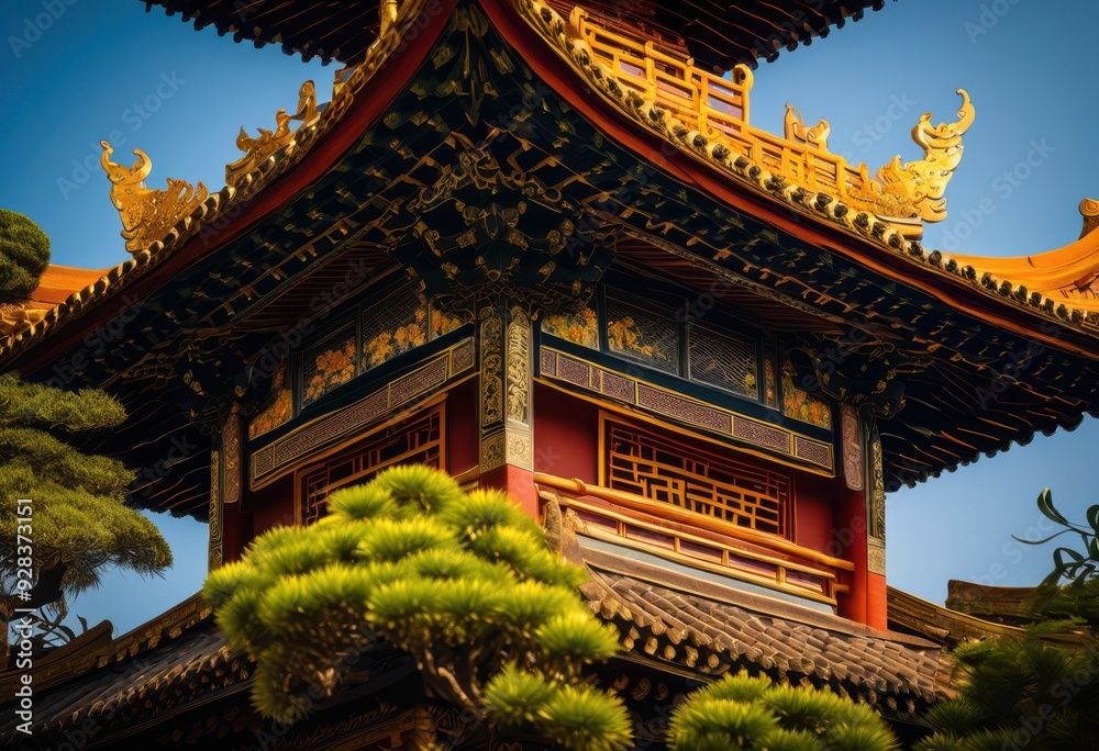intricate designs showcasing vibrant top pagoda rich colors detailed patterns, architecture, texture, ornamental, structure, beauty, traditional, asian intricate designs showcasing vibrant top pagoda rich colors detailed patterns, architecture, texture, ornamental, structure, beauty, traditional, asian