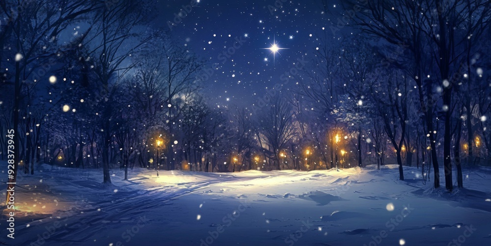 Glittering Starry Night on Snow: anime-style Enchanted Winter Wonderland for Seasonal Marketing, Game Design, and Festive Celebrations,Anime-Style,illustration,Picture BooksFor Poster,Novel,UI,WEB,Gam Glittering Starry Night on Snow: anime-style Enchanted Winter Wonderland for Seasonal Marketing, Game Design, and Festive Celebrations,Anime-Style,illustration,Picture BooksFor Poster,Novel,UI,WEB,Gam