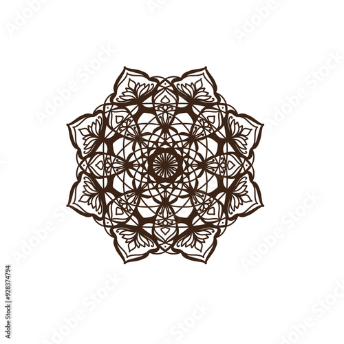 easy mandala art for mehendi design, yoga logo, mandala design