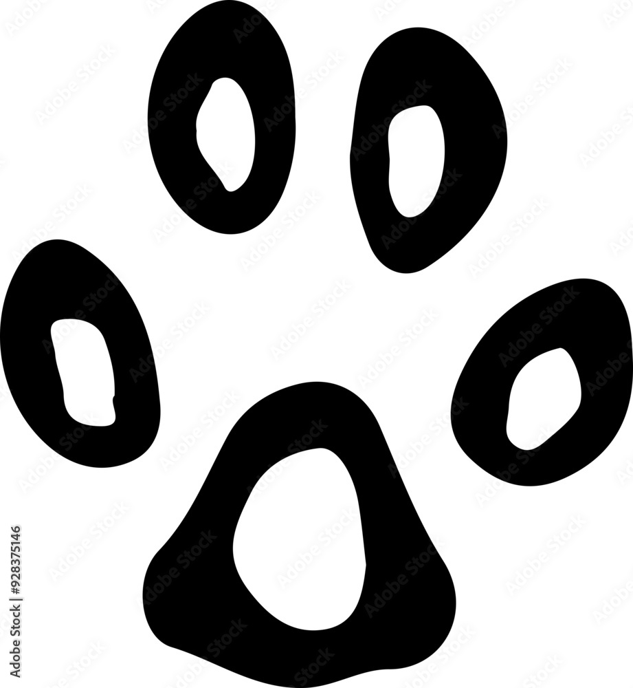 Hand drawn wild animals foot prints. Hand drawn wild animals foot prints.