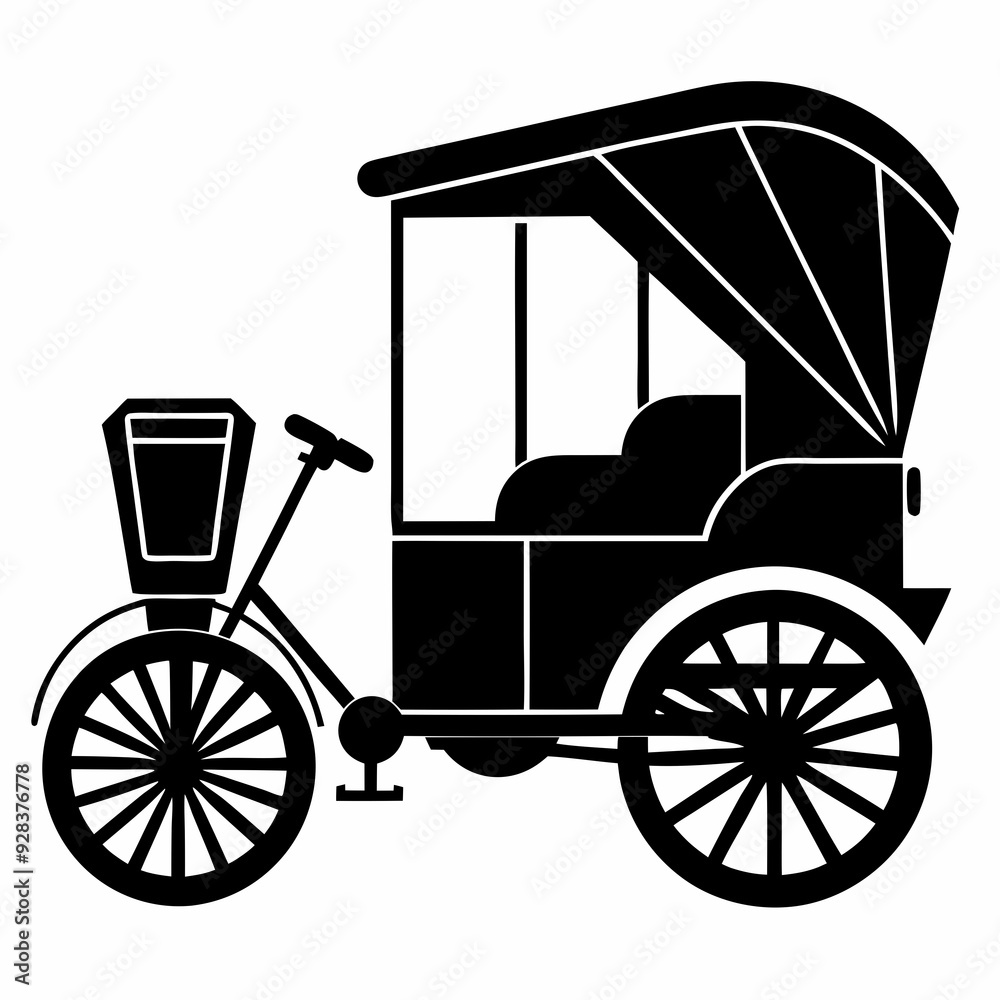 Rickshaw Black silhouette Rickshaw Black silhouette