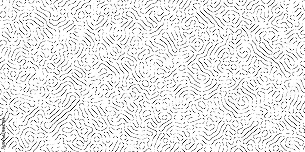 Abstract Turing organic wallpaper with background. Turing reaction diffusion monochrome seamless pattern with chaotic motion. Natural seamless line pattern. Linear design with biological shapes. Abstract Turing organic wallpaper with background. Turing reaction diffusion monochrome seamless pattern with chaotic motion. Natural seamless line pattern. Linear design with biological shapes.