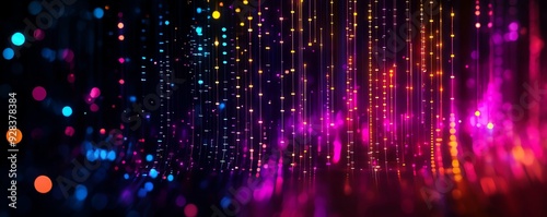 Wallpaper Mural Vibrant abstract background with colorful lights and bokeh effects, perfect for creative projects and digital designs. Torontodigital.ca