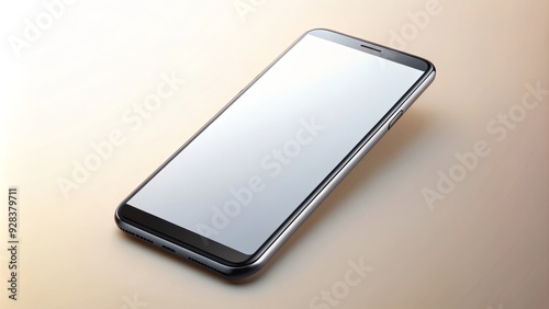 Modern smartphone with blank screen and isolated background, showcasing sleek design and advanced technology, perfect for advertising, marketing, and e-commerce applications.