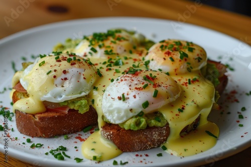 Eggs Benedict on Avocado Toast