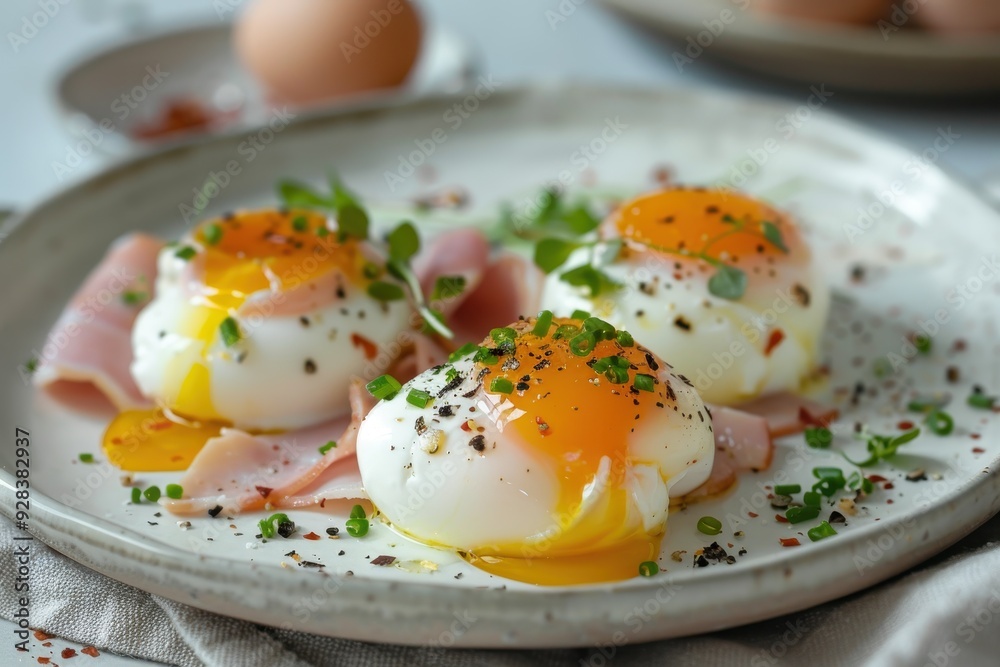 Eggs cooked with ham Eggs cooked with ham