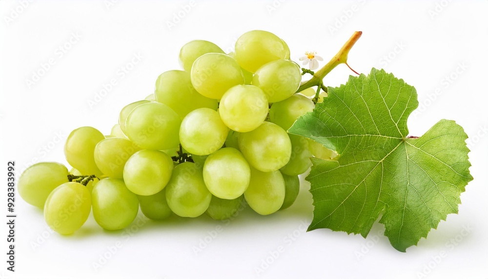 Nature’s Unspoiled Gem: The Serenity of Isolated Green Grapes with Leaf and Flower Nature’s Unspoiled Gem: The Serenity of Isolated Green Grapes with Leaf and Flower