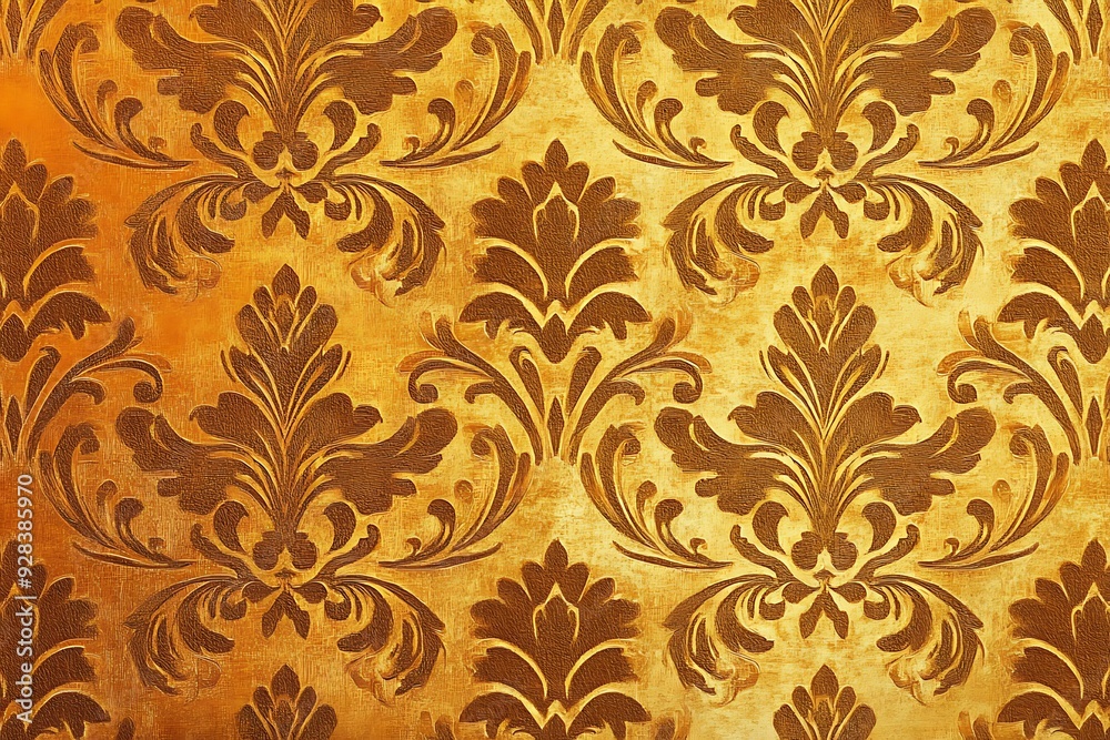 Luxurious damask gold pattern Luxurious damask gold pattern