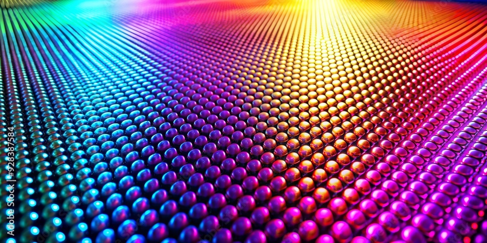 Chromatic Gradient of Spheres, 3D, Abstract, Neon, Technology Chromatic Gradient of Spheres, 3D, Abstract, Neon, Technology