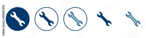 wrench icon vector isolated on white background. Wrench vector icon. Spanner symbol