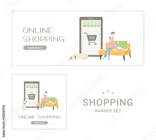 オンラインショッピング　バナーセット