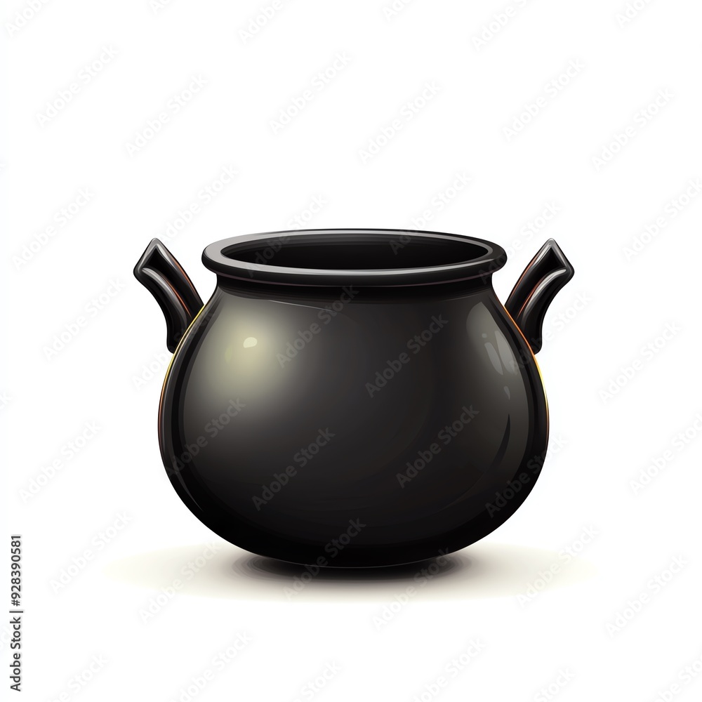 Black cauldron isolated on white background. Black cauldron isolated on white background.