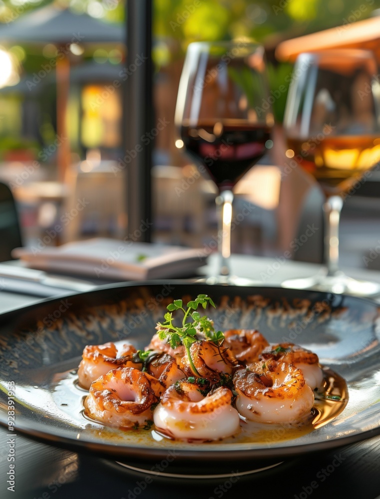 Spanish gourmet Pulpo a la Gallega, close up octopus dish, Mediterranean cuisine Spanish gourmet Pulpo a la Gallega, close up octopus dish, Mediterranean cuisine