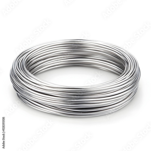 Detailed and Isolated Solder Wire in Metallic Coils