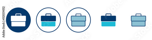 Briefcase icon vector isolated on white background. Briefcase vector icon