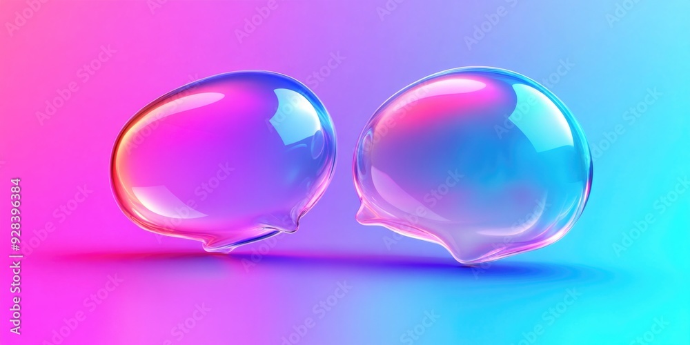 Couple Bubbles Sitting Together Couple Bubbles Sitting Together