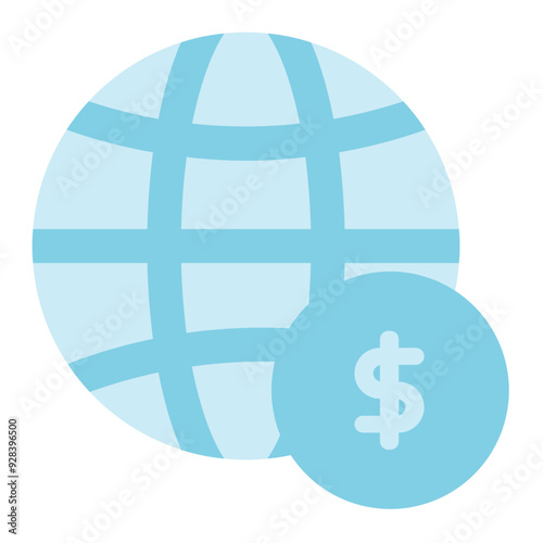 global finance icon for illustration