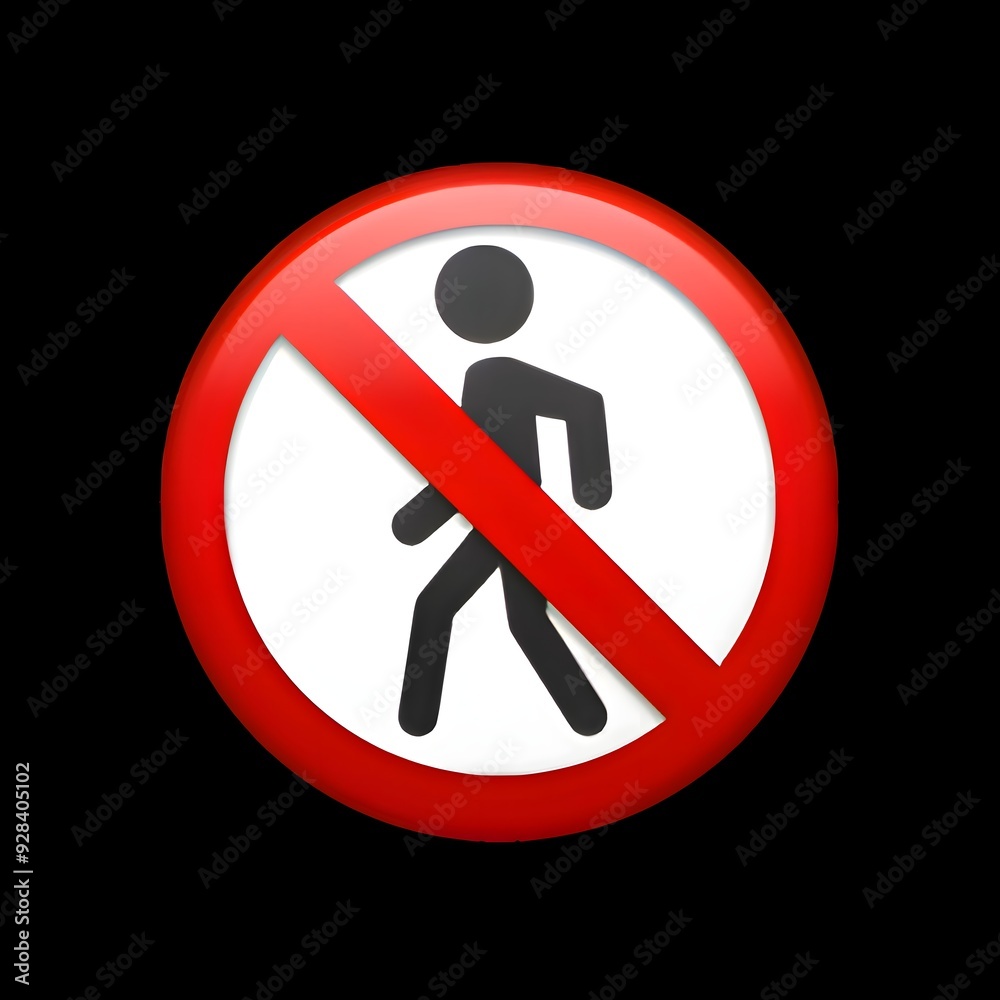 No Pedestrian Sign
No Pedestrian Sign