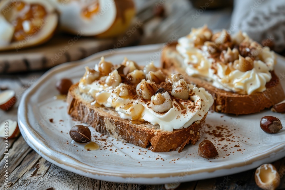 French toast with chestnut cream French toast with chestnut cream