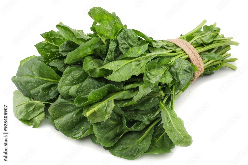 Fresh spinach on white background Fresh spinach on white background