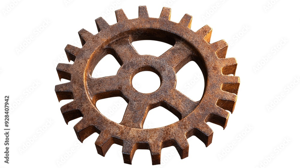 Rusty Gear on Isolated Background: A Detailed Close-Up of a Weathered, Rusty Gear with Distinctive Corrosion Patterns Rusty Gear on Isolated Background: A Detailed Close-Up of a Weathered, Rusty Gear with Distinctive Corrosion Patterns
