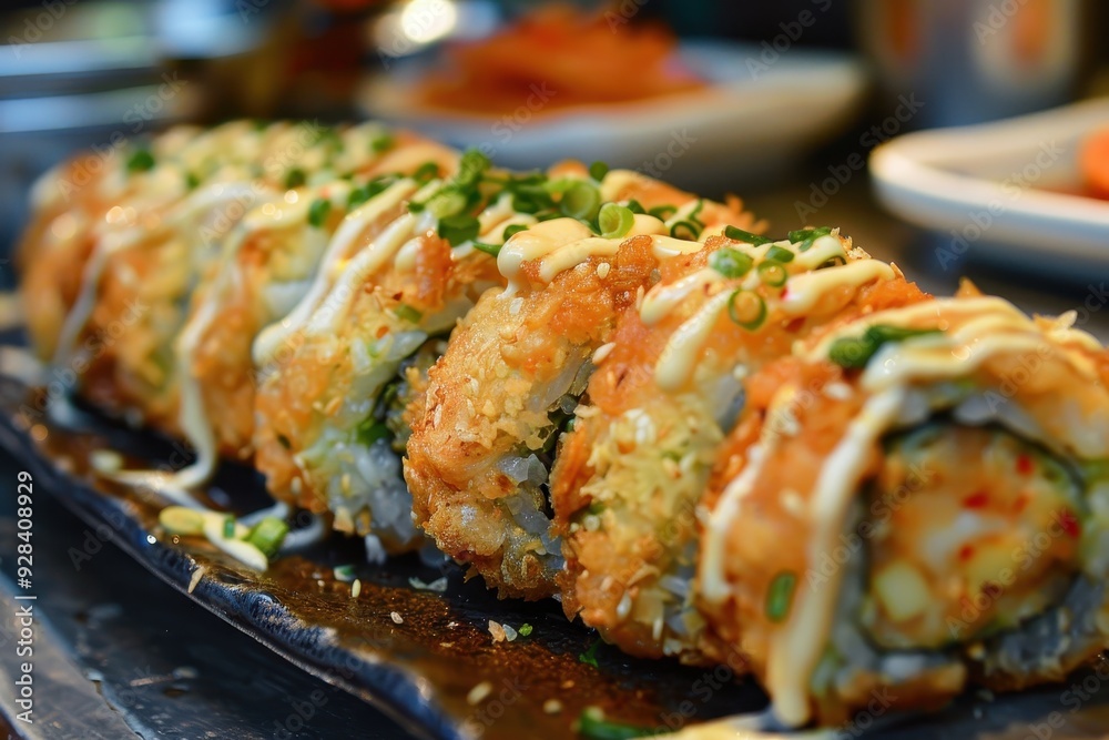 Frozen Korean deep fried roll called kimmari
