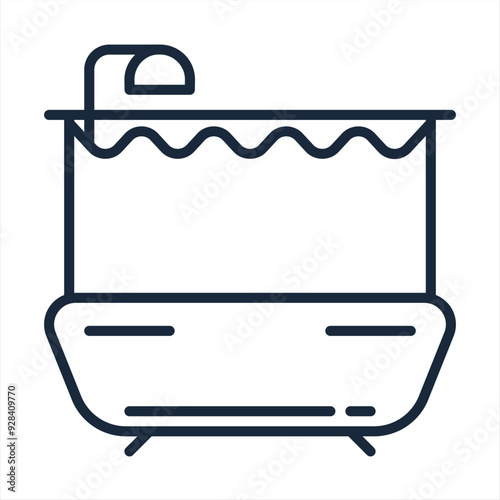 Bathtub icon vector design template ilustrasion