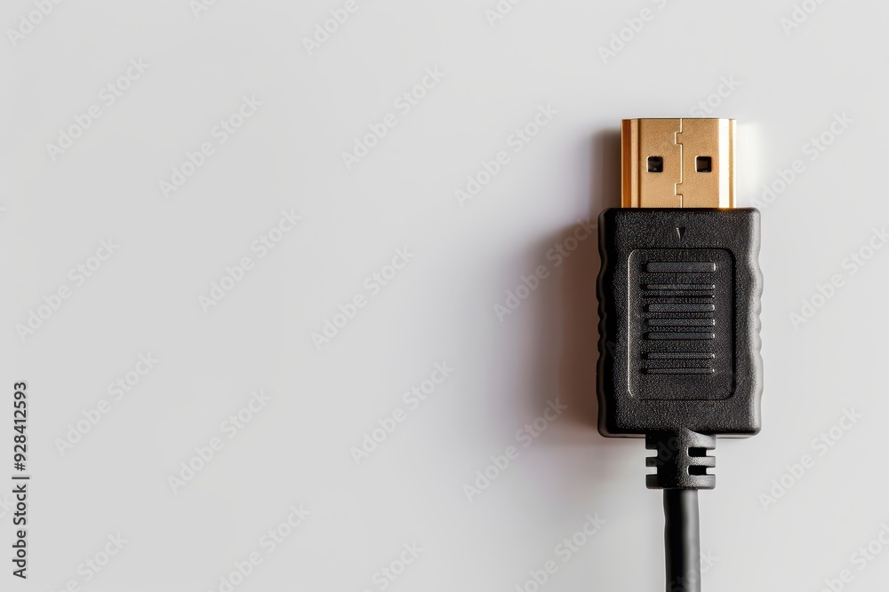 HDMI cable with white background HDMI cable with white background