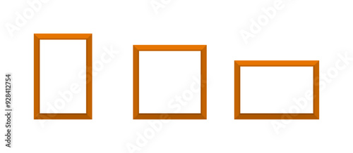 Frame icons mockup. Flat style. Vector icons.