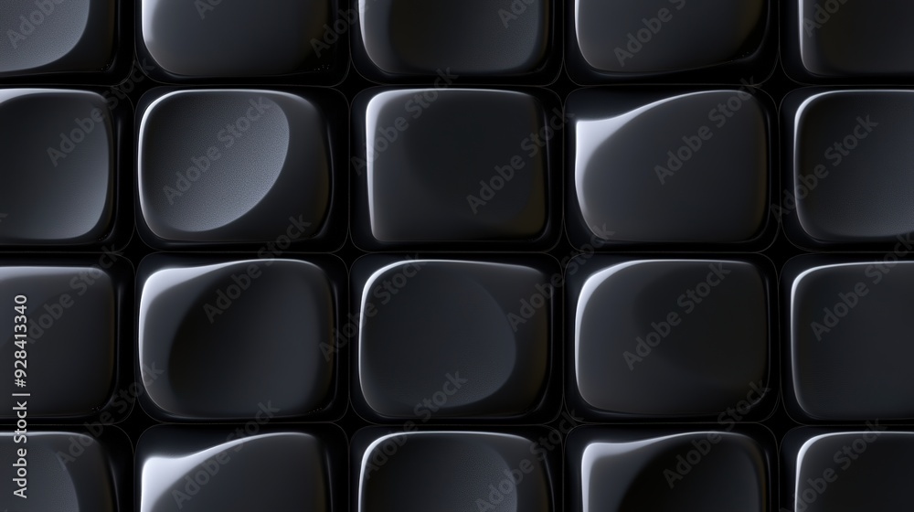 Dark Themed Tile Sample with Rounded Figures: A Stylish Tile Sample Showcasing Rounded Geometric Shapes Set Against a Dark Background Dark Themed Tile Sample with Rounded Figures: A Stylish Tile Sample Showcasing Rounded Geometric Shapes Set Against a Dark Background