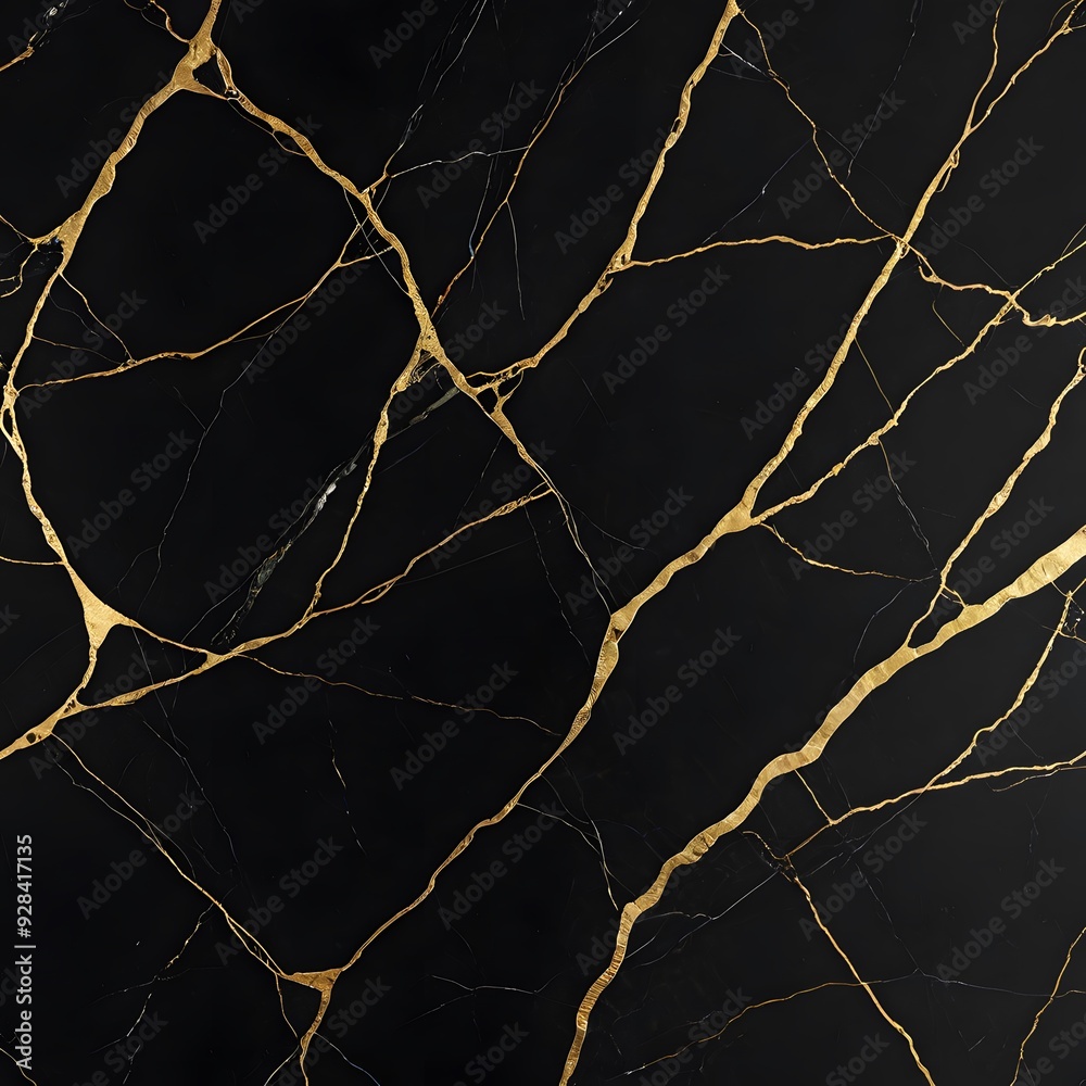 Black Marble with Golden Veins Black Marble with Golden Veins
