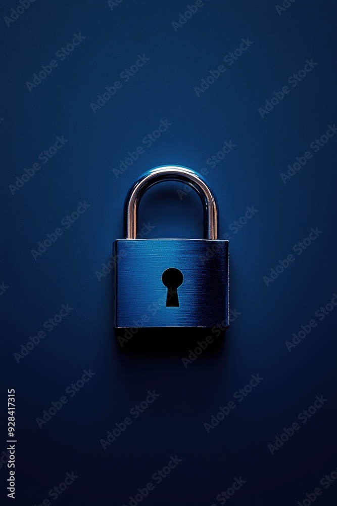 Blue Padlock with Key Blue Padlock with Key