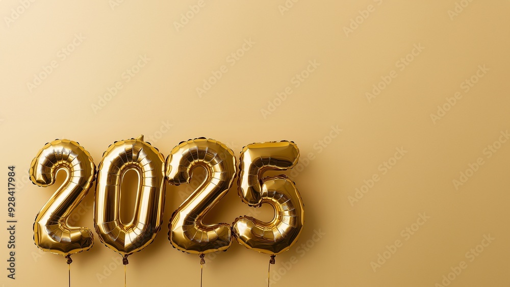 Glänzende Folienballons formen die Zahl 2025 vor neutralem Hintergrund. Festliche Optik ideal für Neujahrsgrüße oder Zukunftsvisionen. Klare Darstellung eignet sich hervorragend als Grußkartenmotiv Glänzende Folienballons formen die Zahl 2025 vor neutralem Hintergrund. Festliche Optik ideal für Neujahrsgrüße oder Zukunftsvisionen. Klare Darstellung eignet sich hervorragend als Grußkartenmotiv