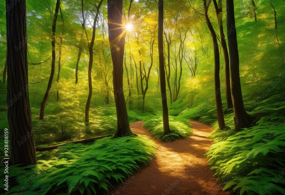 breathtaking forest paths surrounded lush foliage bathed golden sunlight, autumn, nature, trees, vibrant, leaves, woods, picturesque, scenery, landscape breathtaking forest paths surrounded lush foliage bathed golden sunlight, autumn, nature, trees, vibrant, leaves, woods, picturesque, scenery, landscape