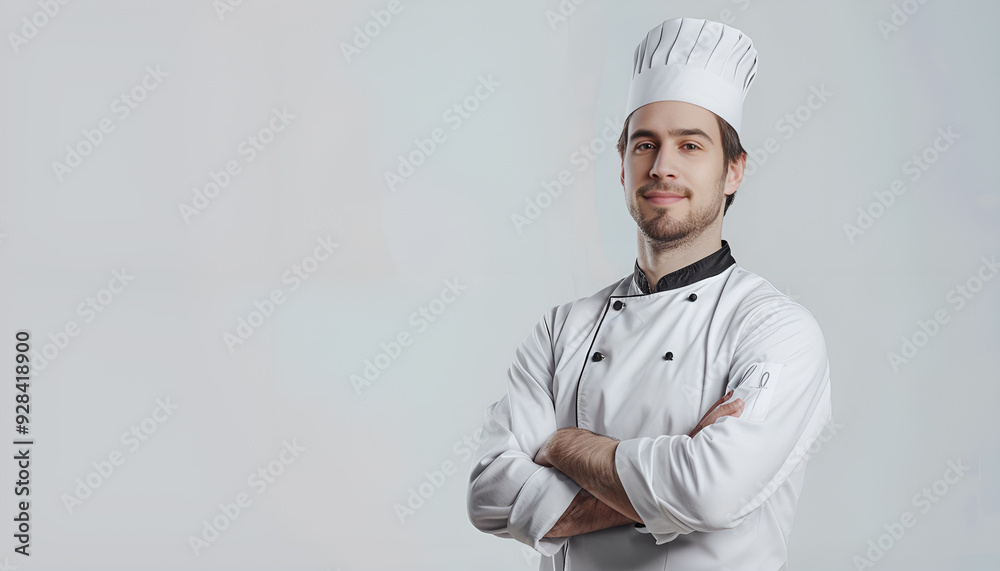 Young male chef isolated on white Young male chef isolated on white