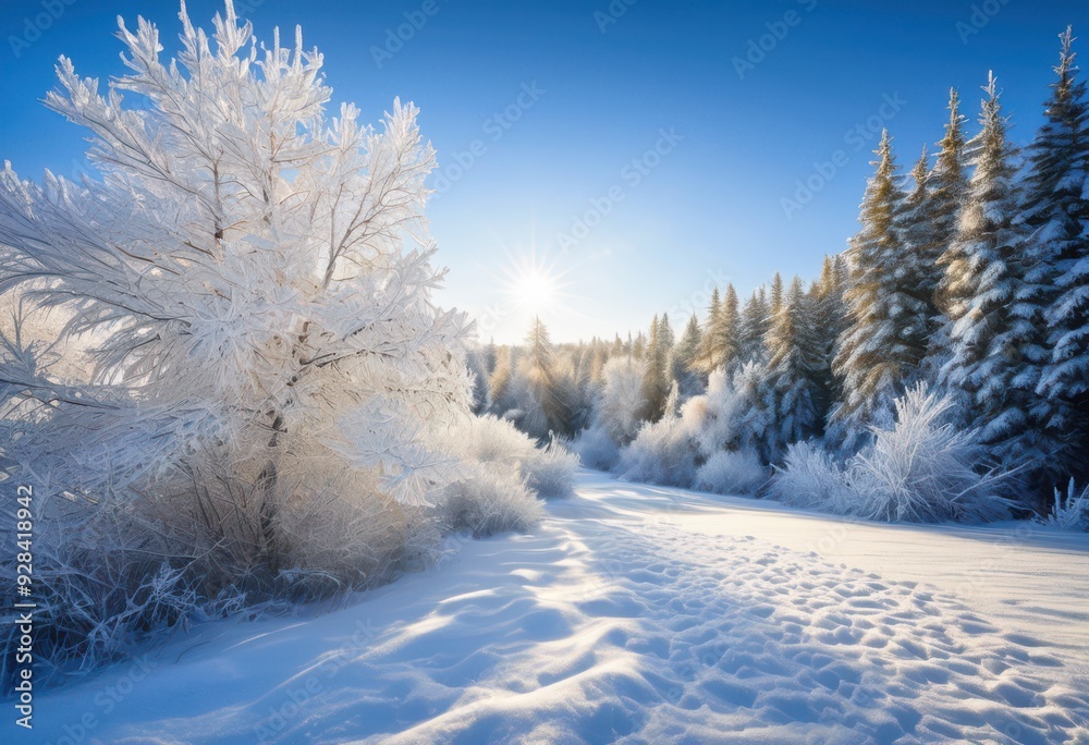 frosty winter landscape featuring shimmering snowflakes serene white canvas, cold, ice, trees, nature, beauty, sky, outdoor, crystal, sparkle, chill frosty winter landscape featuring shimmering snowflakes serene white canvas, cold, ice, trees, nature, beauty, sky, outdoor, crystal, sparkle, chill