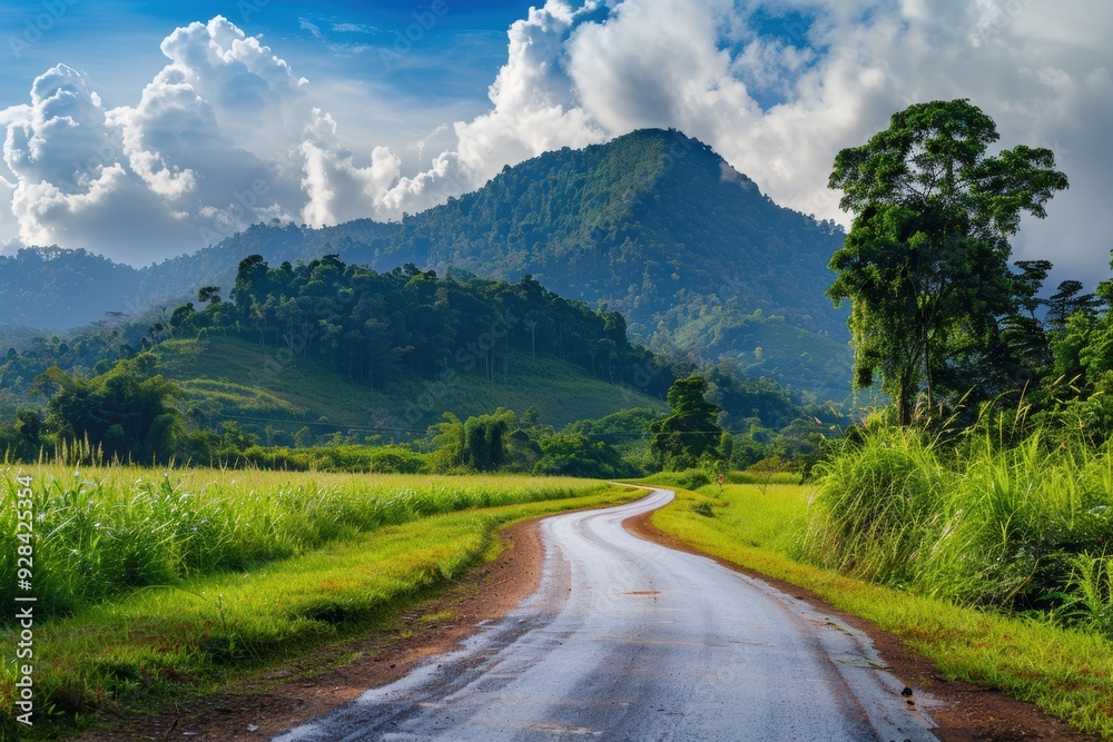 Fototapeta premium Rural Thailand s tropical mountainous natural landscape
