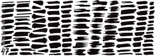 Grunge stripes mega set bundle collection. Black labels, frames, paint texture. Brush strokes mockups template. Background handmade design elements.